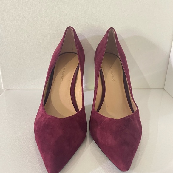 Banana Republic Red Suede Heels - Picture 2 of 4